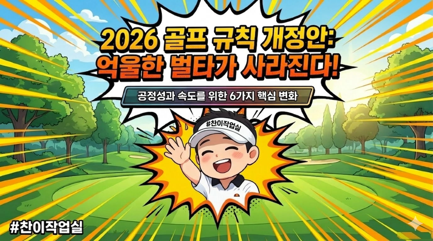 ⛳ 2026년 골프 규칙 개정안 TOP 6- 연습 스윙 중 공 건드렸다고 2벌타?이제 그런 억울함 없어집니다.