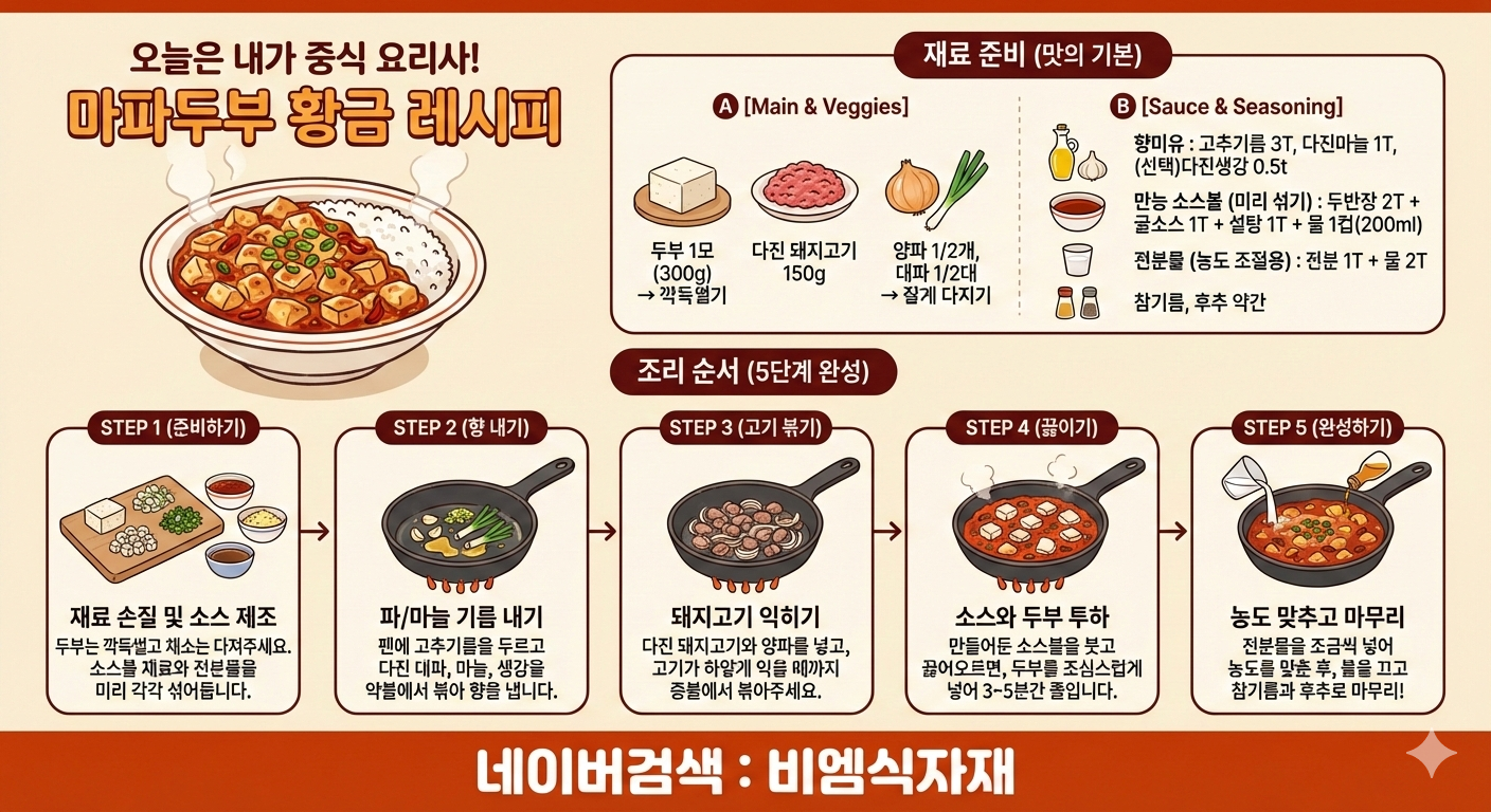 매콤한 밥도둑, 마파두부 황금 레시피
