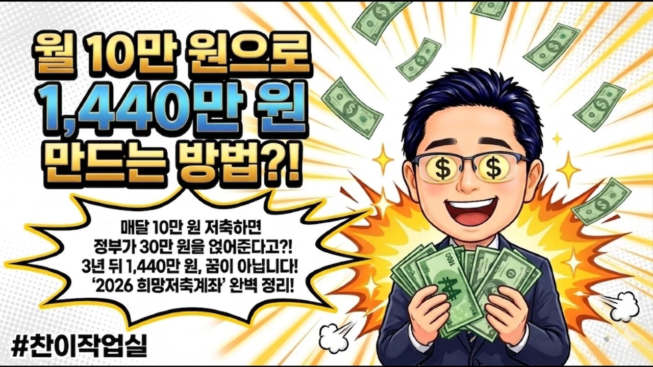 🔔 2026 희망저축계좌 총정리 | 월 10만원 저축하면 정부가 30만원 얹어준다고? 부산 거주자 필독!