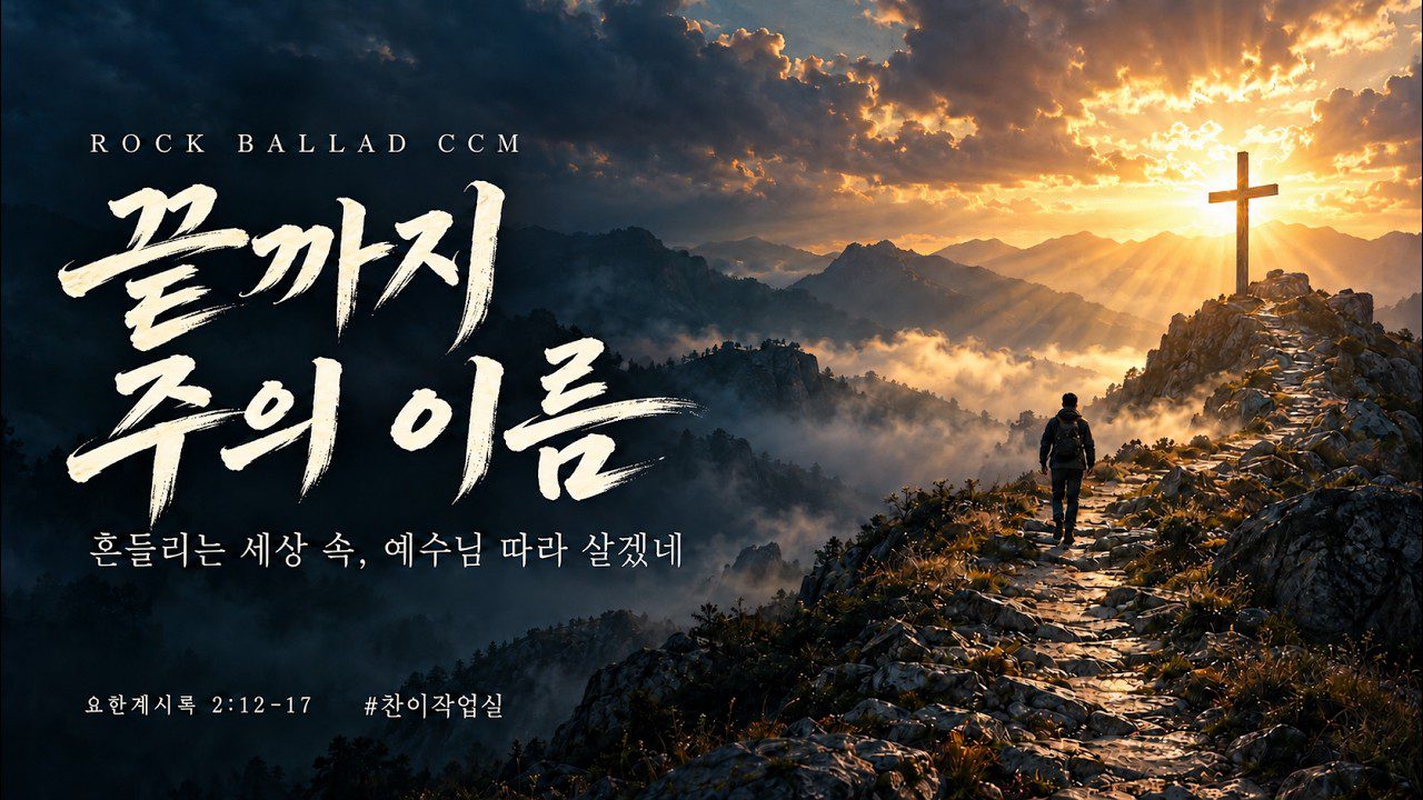 끝까지 주의 이름 | 예수님 따라 살겠네. 아무도 보지 않는 곳에도 | #찬이작업실